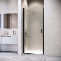 Душевая дверь в нишу RGW Leipzig LE-003-B 700х1950 профиль черный, стекло матовое
