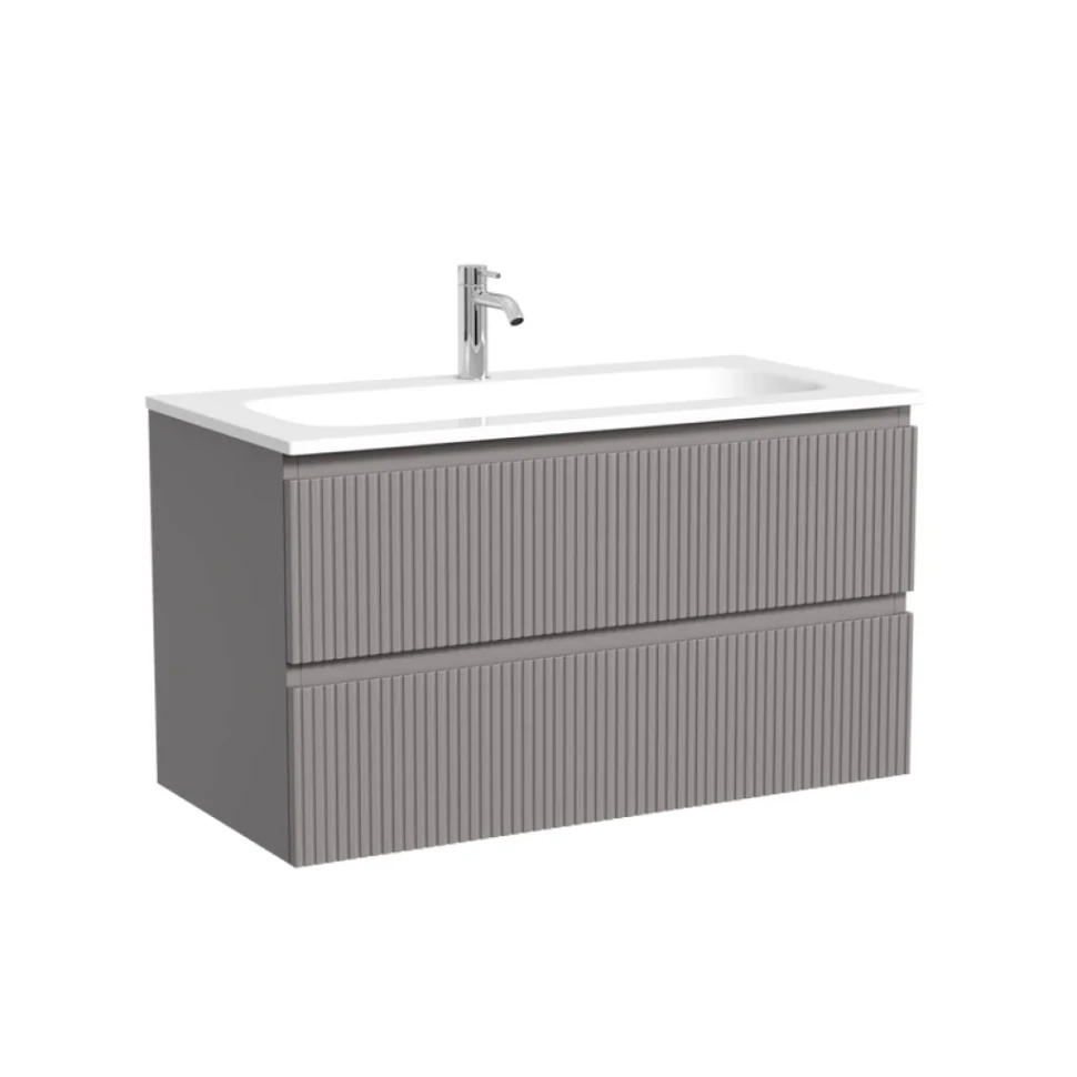 Тумба с раковиной Sancos Snob T 90 подвесная, doha soft, раковина СN7019