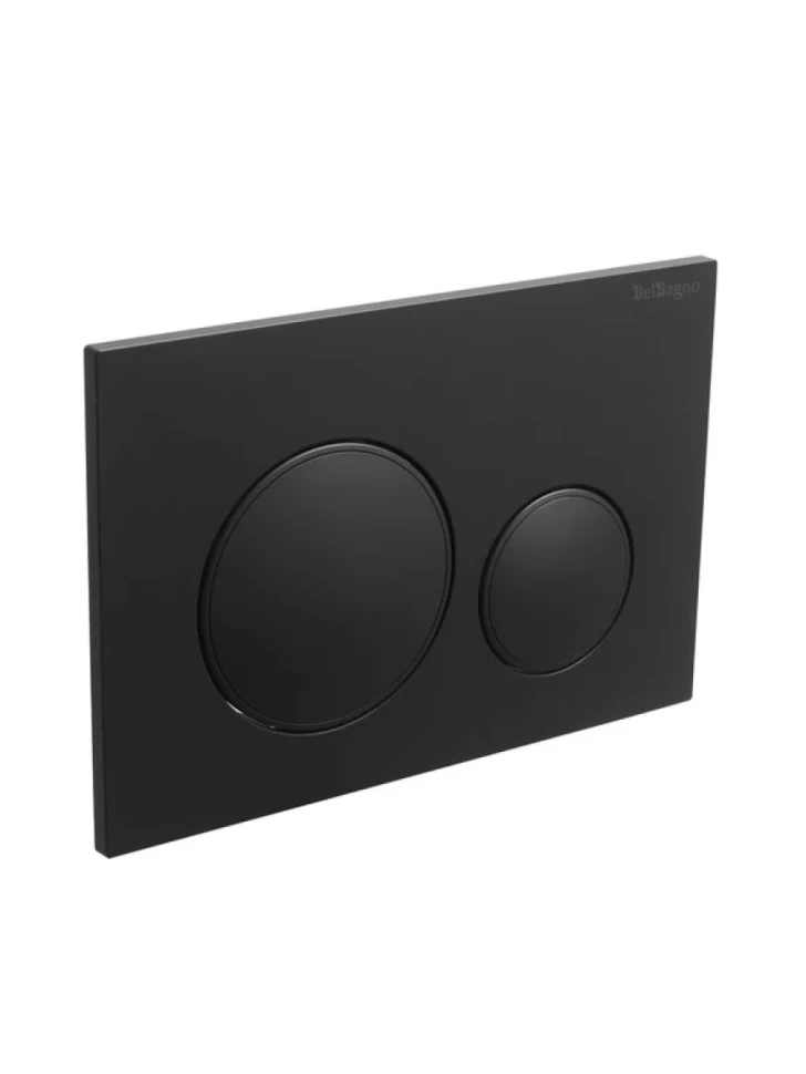 Кнопка смыва для унитаза BelBagno BB-17C-NERO.M пластик, цвет матовый черный