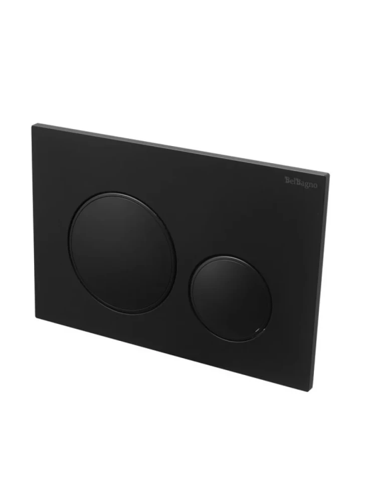 Кнопка смыва для унитаза BelBagno BB-17C-NERO.M пластик, цвет матовый черный