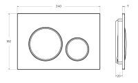 Кнопка смыва для унитаза BelBagno BB-17C-NERO.M пластик, цвет матовый черный Кнопка смыва для унитаза BelBagno BB-17C-NERO.M пластик, цвет матовый черный