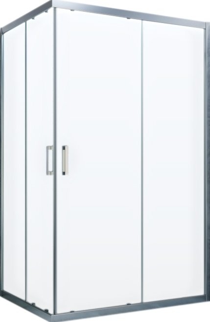 Душевой уголок Vegas Glass ZA-F Novo 120*80 07 01 профиль матовый хром, стекло прозрачное