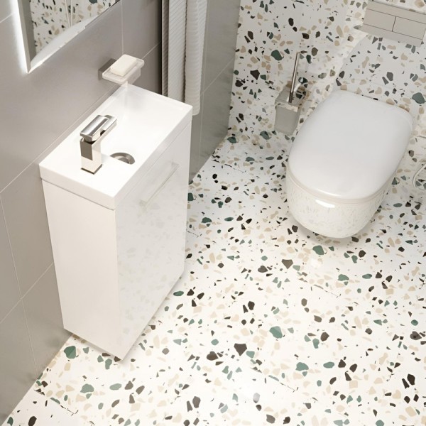 Тумба под раковину 1MarKa Ноктюрн 40П белый глянец