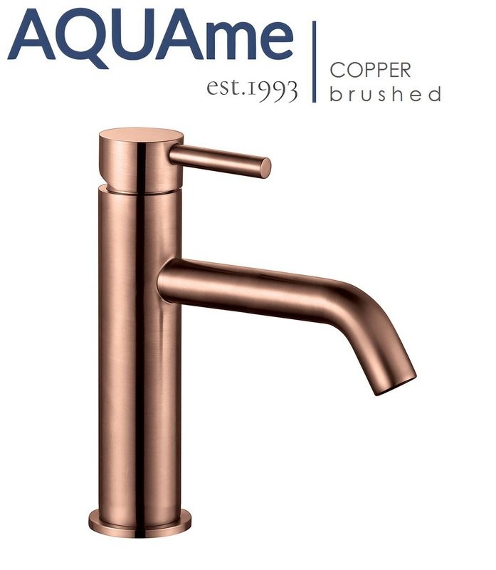 Смеситель для раковины AQUAme Siena шлифованная медь AQM6210BC