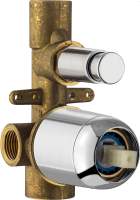 Встраиваемый смеситель для душа и ванны Plumberia Selection Ixo XO1001BO С ВНУТРЕННЕЙ ЧАСТЬЮ, матовый белый