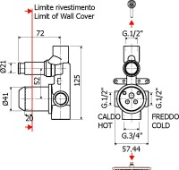 Встраиваемый смеситель для душа и ванны Plumberia Selection Ixo XO1001BO С ВНУТРЕННЕЙ ЧАСТЬЮ, матовый белый
