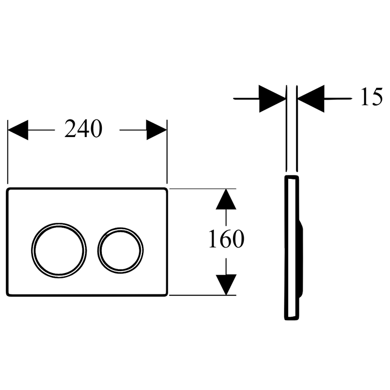 Кнопка смыва для унитаза Boheme 658 пластик, цвет gold