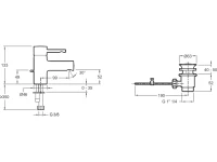 Смеситель для раковины Jacob Delafon Cuff E37301-CP Смеситель для раковины Jacob Delafon Cuff E37301-CP