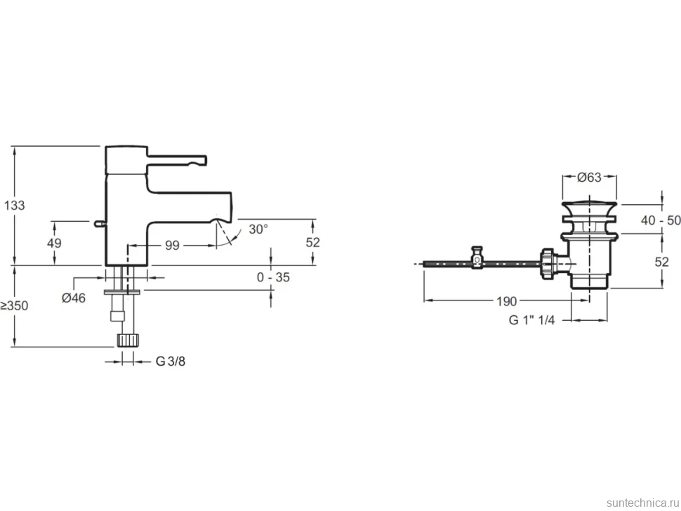 Смеситель для раковины Jacob Delafon Cuff E37301-CP