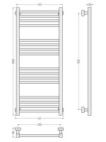 Полотенцесушитель водяной Сунержа Модус Pro 071-0450-1040 100x45 см, сатин, лесенка