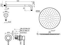 Душевой комплект Plumberia Selection Ixo KITXO01CRKING С ВНУТРЕННЕЙ ЧАСТЬЮ, хром