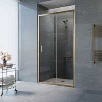 Душевая дверь в нишу Vegas Glass ZP Tur Novo 160 05 01 160 см, профиль бронза, стекло прозрачное