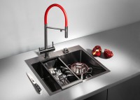 Смеситель для кухни Omoikiri Kanto PVD-GM с гибким изливом