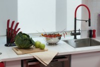 Смеситель для кухни Omoikiri Kanto PVD-GM с гибким изливом
