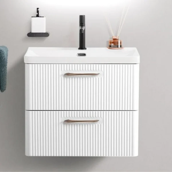 Тумба с раковиной BelBagno Due 60 bianco lucido