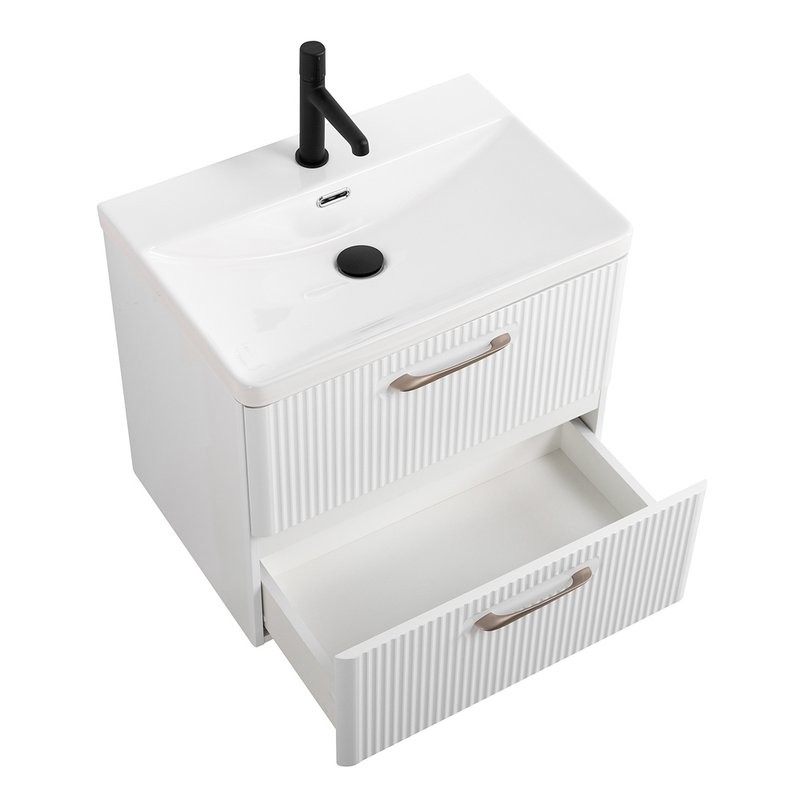 Тумба с раковиной BelBagno Due 60 bianco lucido