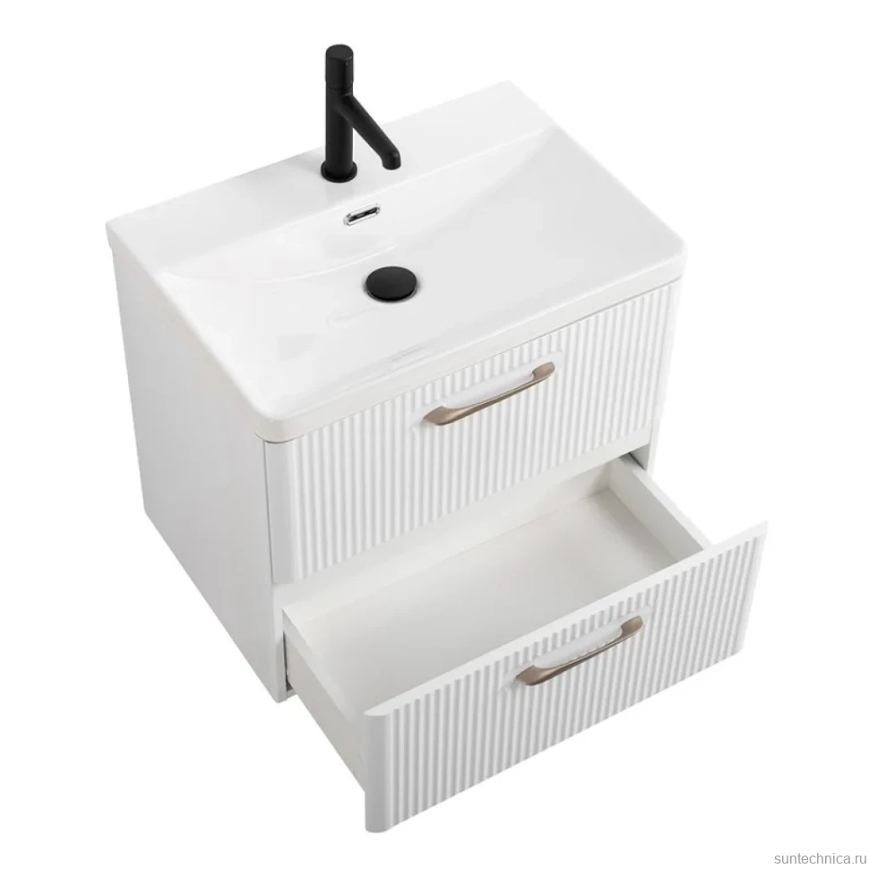 Тумба с раковиной BelBagno Due 60 bianco lucido