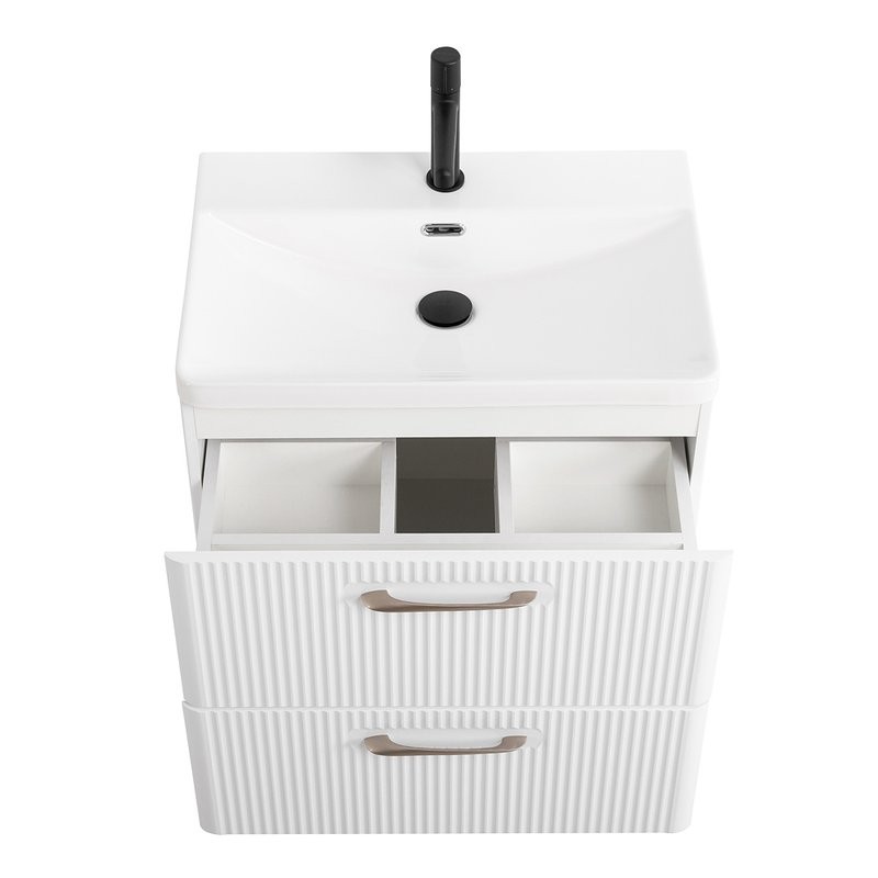 Тумба с раковиной BelBagno Due 60 bianco lucido