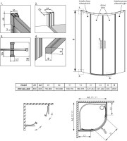 Душевой уголок Radaway Idea Black PDD 80х80