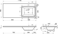 Тумба с раковиной Эстет Dallas Luxe 115 R напольная, 3 ящика