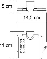 Держатель туалетной бумаги Wasserkraft Kammel K-8325 с крышкой