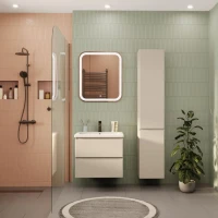 Тумба с раковиной SanStar Riana 60 подвесная, cappuccino, раковина Como 60