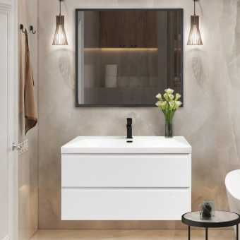 Мебель для ванной Cezares Molveno 100, bianco ghiaccio, с раковиной Cezares CZR-1188-1000/500