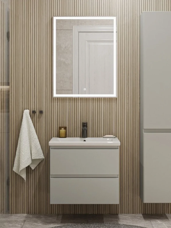Мебель для ванной комнаты SanStar Riana 60 подвесная, grey, раковина Como 60