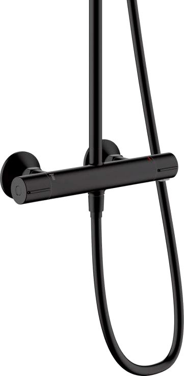 Душевая стойка Hansgrohe Vernis Blend 200 1jet 26276670 с термостатом, матовая черная