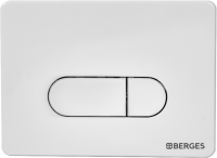 Система инсталляции для унитазов Berges Novum D4 с кнопкой смыва, белая soft touch