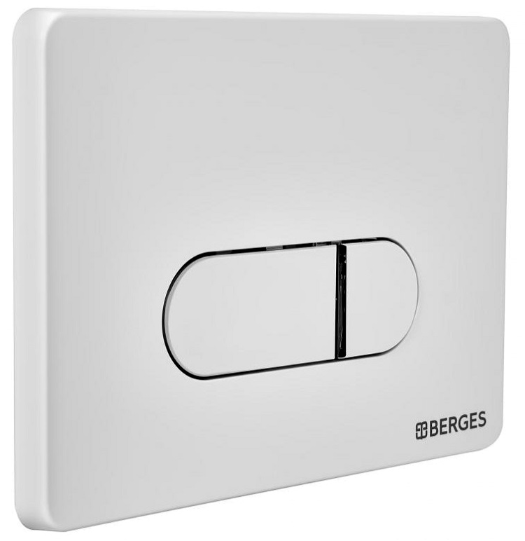 Система инсталляции для унитазов Berges Novum D4 с кнопкой смыва, белая soft touch