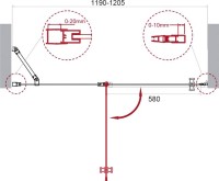 Душевая дверь в нишу BelBagno Etna B-12-60/60-C-Cr
