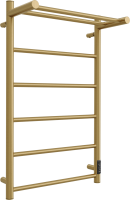Полотенцесушитель электрический Двин Fj neo 80х50, матовое золото, с полкой