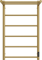 Полотенцесушитель электрический Двин Fj neo 80х50, матовое золото, с полкой