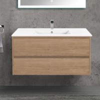 Тумба с раковиной Vincea Gio 100 натуральный дуб