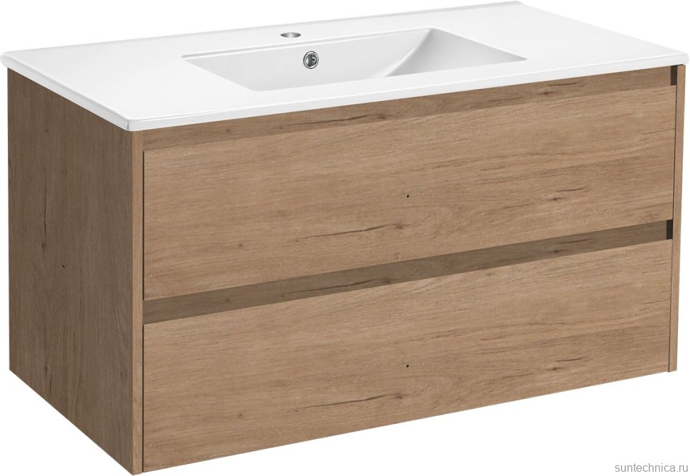 Тумба с раковиной Vincea Gio 100 натуральный дуб