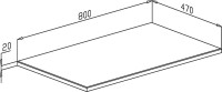 Столешница с раковиной ASB-Woodline Оливия 80