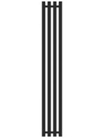 Полотенцесушитель электрический Сунержа Сатерленд 4.0 31-0854-1215 120x20 см, подключение слева, скрытое подключение слева, матовый черный, I-образный