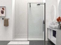 Душевая перегородка Walk-In VSW-1HS900CLB, 900*2000, черный матовый, стекло прозрачное