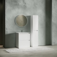 Мебель для ванной комнаты Sancos Libra Floor 70 белый глянец, белая раковина CN7007