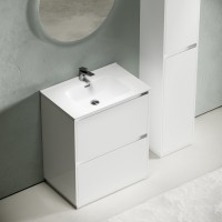 Мебель для ванной комнаты Sancos Libra Floor 70 белый глянец, белая раковина CN7007