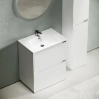 Мебель для ванной комнаты Sancos Libra Floor 70 белый глянец, белая раковина CN7007