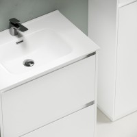 Мебель для ванной комнаты Sancos Libra Floor 70 белый глянец, белая раковина CN7007