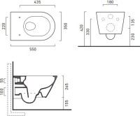 Унитаз подвесной Catalano Zero 55х35, белый глянцевый, тонкое сиденье, с микролифтом