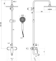 Душевая стойка Savol SK-H6401 Душевая стойка Savol SK-H6401