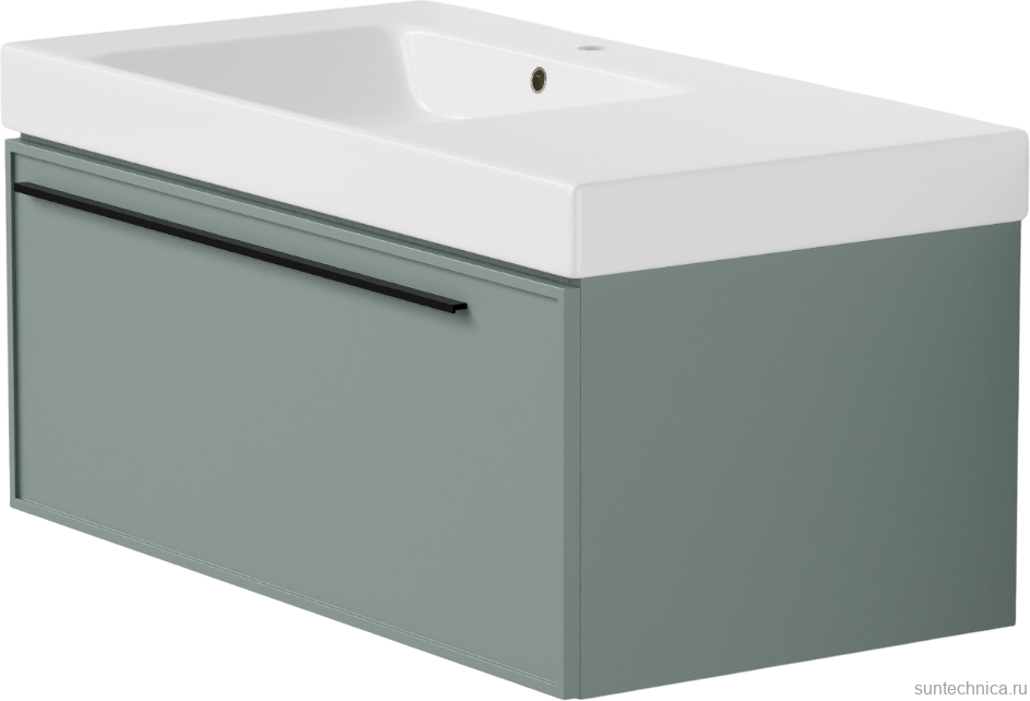 Тумба с раковиной La Fenice Elba 90 подвесная, grigio, раковина Cubo 90 L