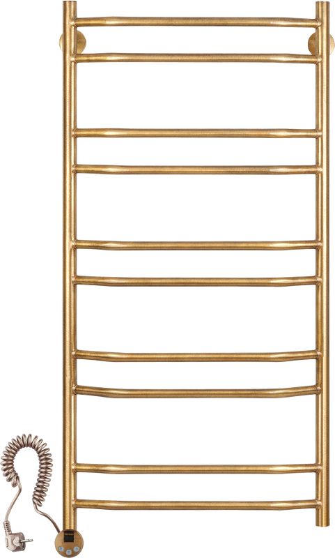 Полотенцесушитель электрический Secado Агата 4 105x55 см, подключение слева, бронза, лесенка, латунь