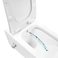 Унитаз подвесной AZARIO Nove AZ-9321B с функцией биде, безободковый, с микролифтом, глянцевый белый