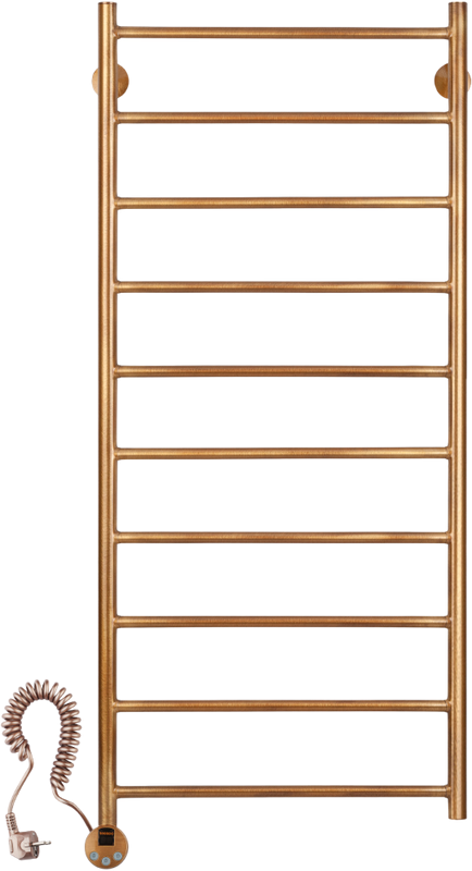 Полотенцесушитель электрический Secado Триада 1 плюс 125x55 см, подключение слева, бронза, лесенка, латунь