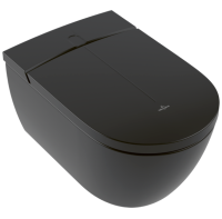 Умный унитаз подвесной Villeroy & Boch Viclean V0E200R7 безободковый, с микролифтом, с биде, pure black